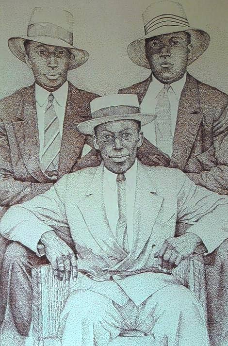 Portrait Drawing - Three Gentlemen by Leonard R Wilkinson Portrait Drawing - Three Gentlemen by Leonard R Wilkinson