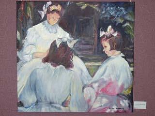 Children Painting - Three Girls Reading by Eileen Kasprick Children Painting - Three Girls Reading by Eileen Kasprick