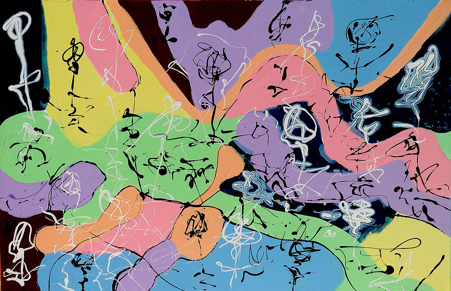 Paintings Painting - Three Graces 3 by Wayne Salvatore Paintings Painting - Three Graces 3 by Wayne Salvatore