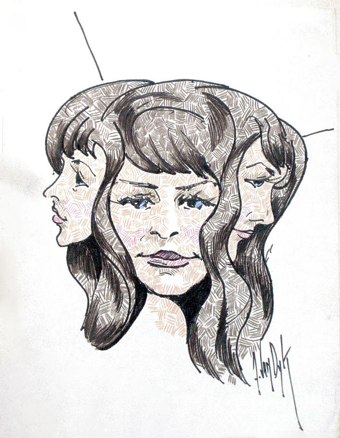 Three heads are better than one Drawing by Anthony Vandyk Pixels