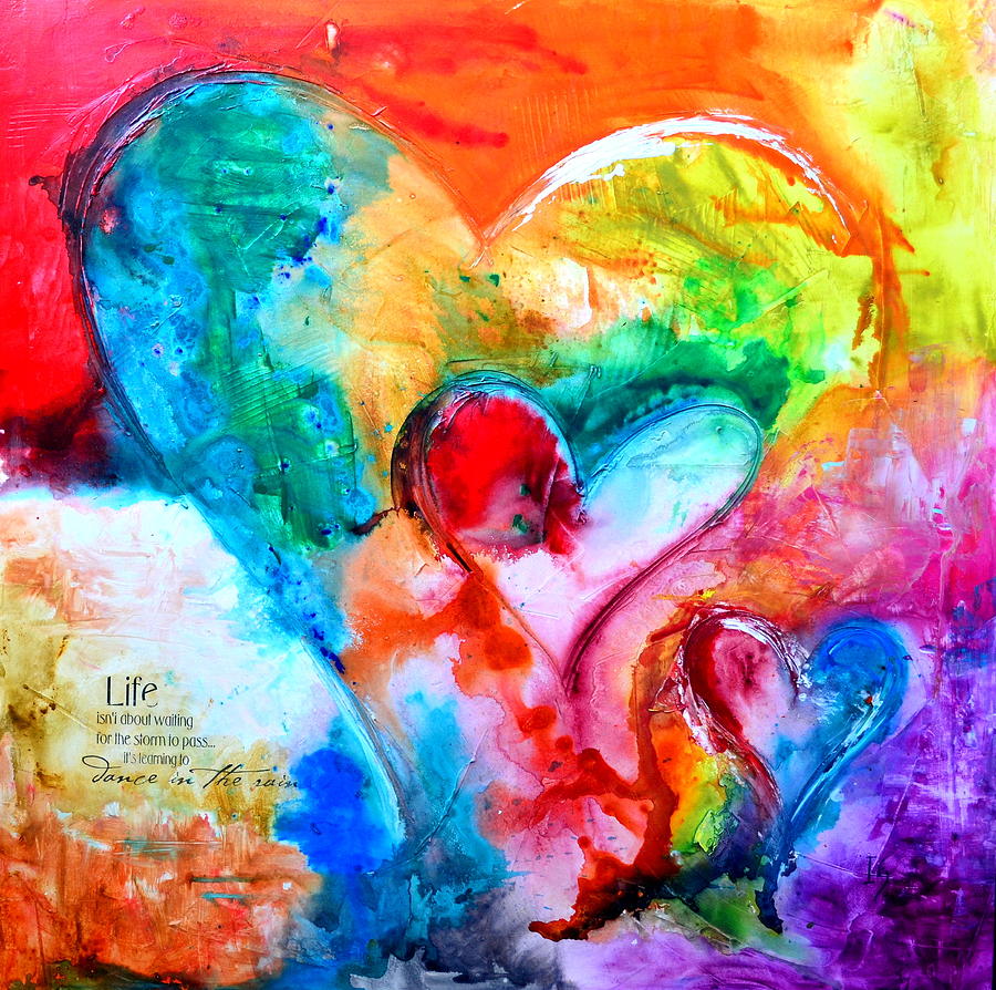 Three Hearts Mixed Media by Ivan Guaderrama - Fine Art America