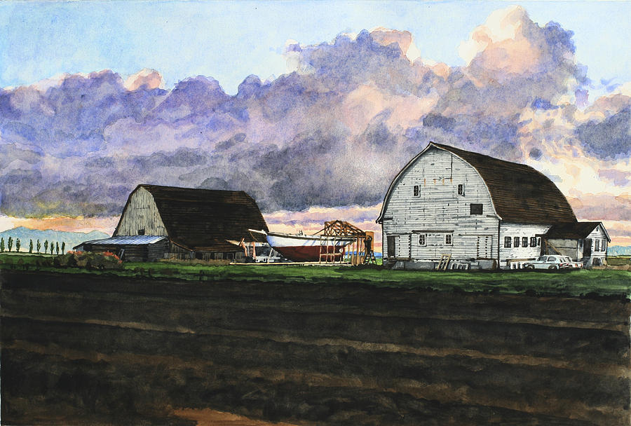 Barn Painting - Three Historic Structures by Perry Woodfin