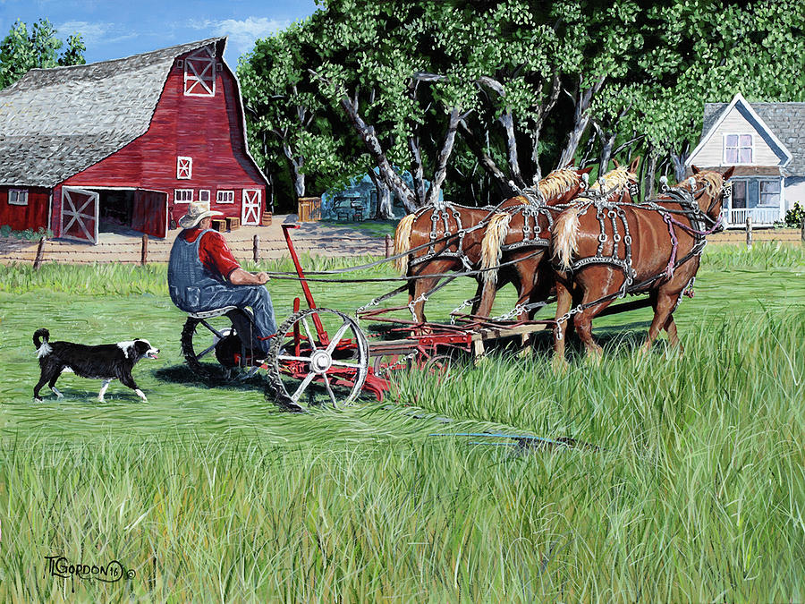 Three Horsepower Painting by Timithy L Gordon