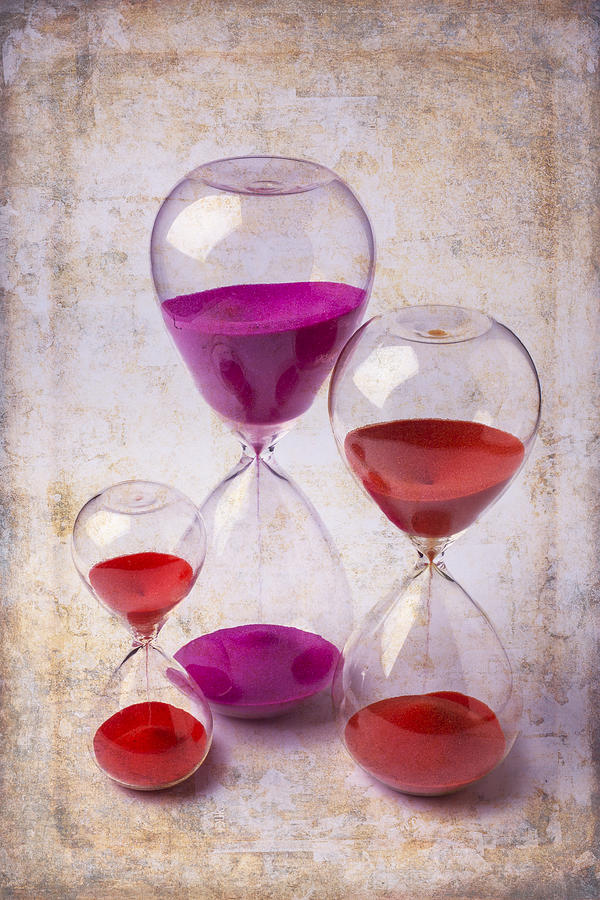 Three Hourglasses Photograph by Garry Gay