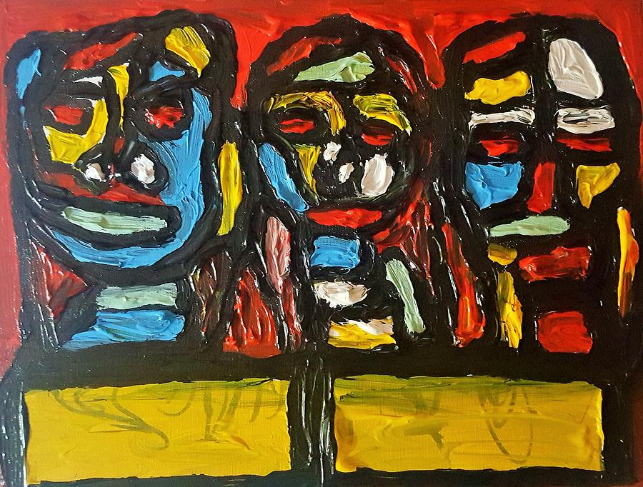 Three in focus Painting by Darrell Black