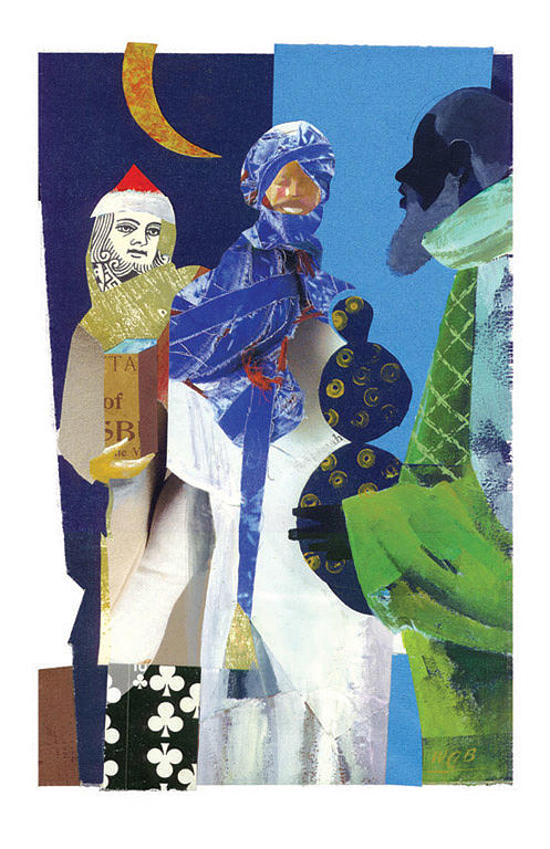 Christmas Painting - Three Kings by William Burgard