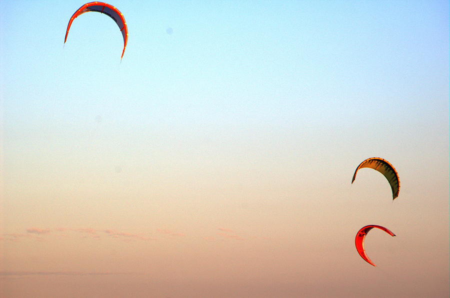 Three Kites  Photograph by Richard Omura