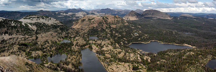 Three Lakes Divide Panoramic  Photograph by Brett Pelletier
