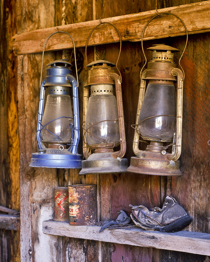 Three Lanterns and a Shoe Photograph by Joe  Palermo