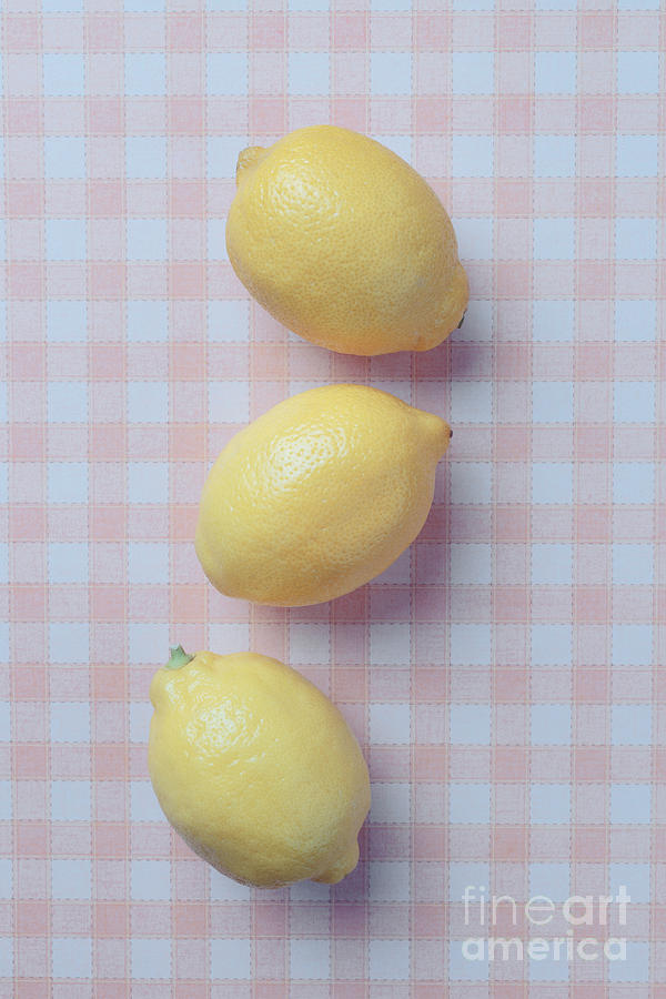 Three Lemons Photograph by Edward Fielding