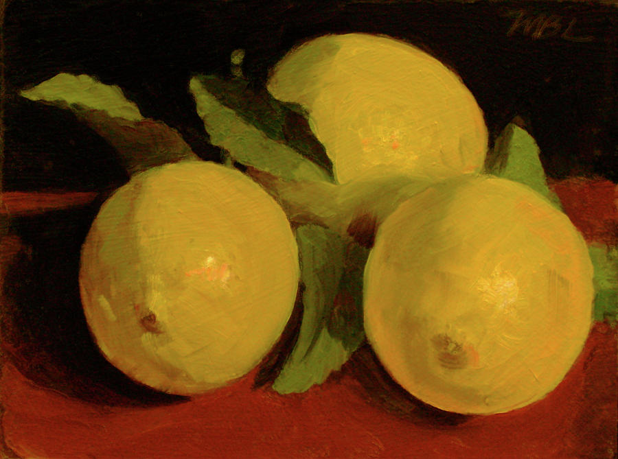 Three Lemons Painting