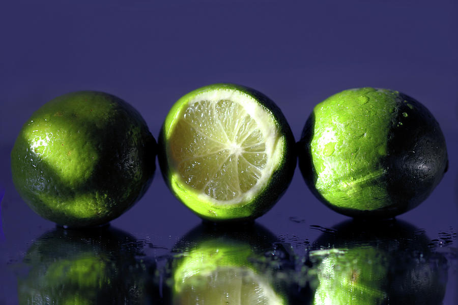 Three Limes Photograph by Angela Murdock