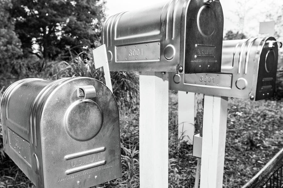 Three Mailboxes Photograph by SR Green
