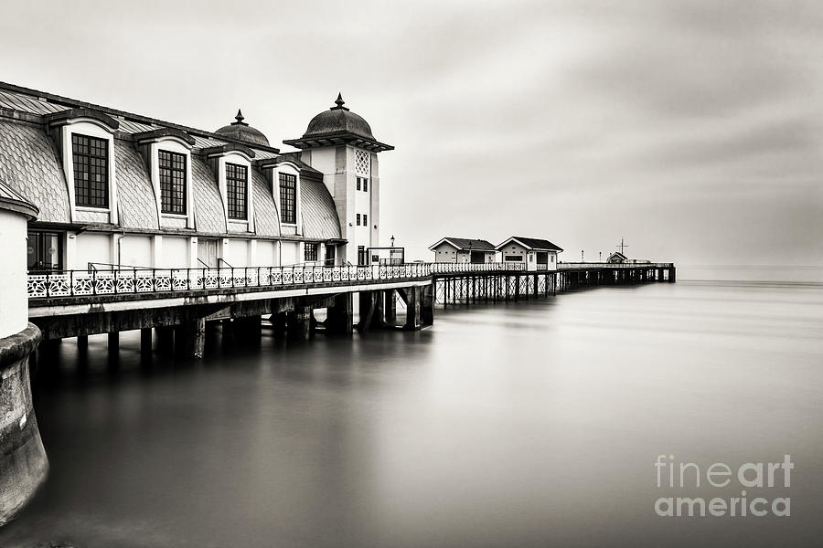 Three Minutes At Penarth Pier Mono Photograph by Steve Purnell