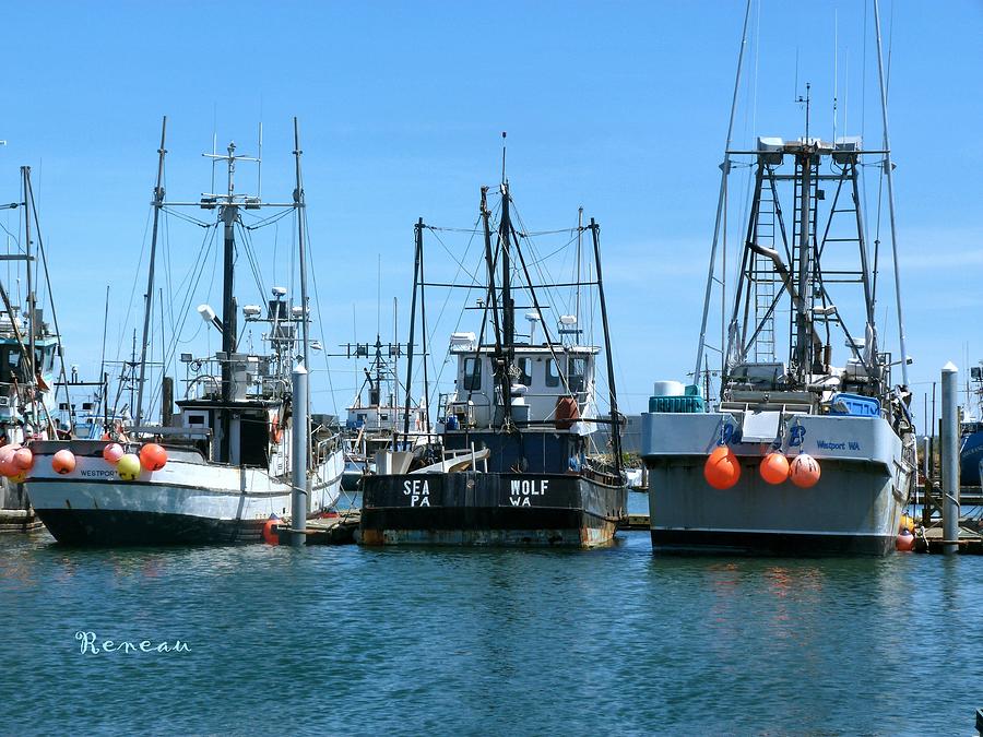Three Musketeer Fishing Boats Photograph by A L Sadie Reneau