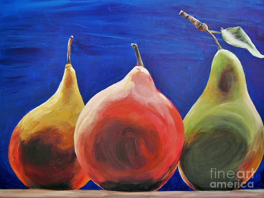 Pear Painting - Three of a Kind by Lynn Slupski