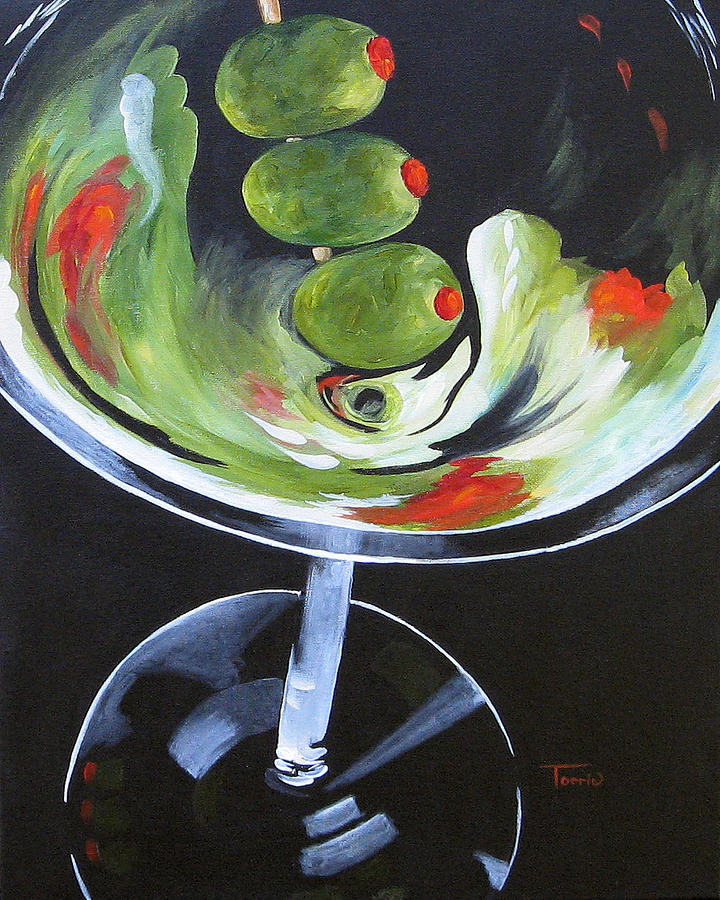 Three Olive Martini IV  Painting by Torrie Smiley