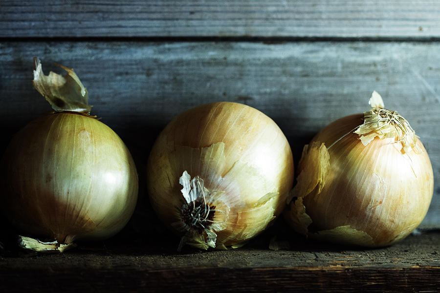 Three Onions Digital Art by Terry Davis
