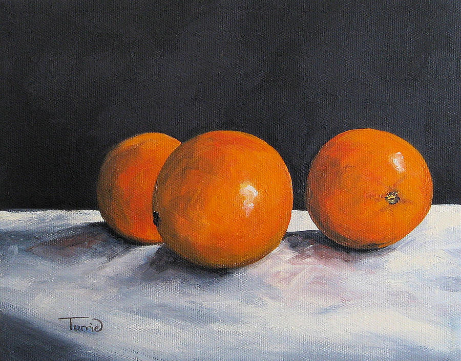 Three Oranges Painting by Torrie Smiley