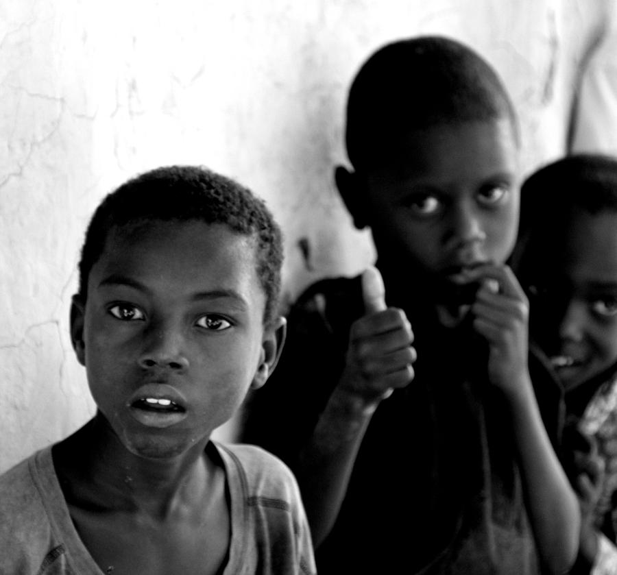 Black And White Photograph - Three Orphan Boys by Mauricio Jimenez
