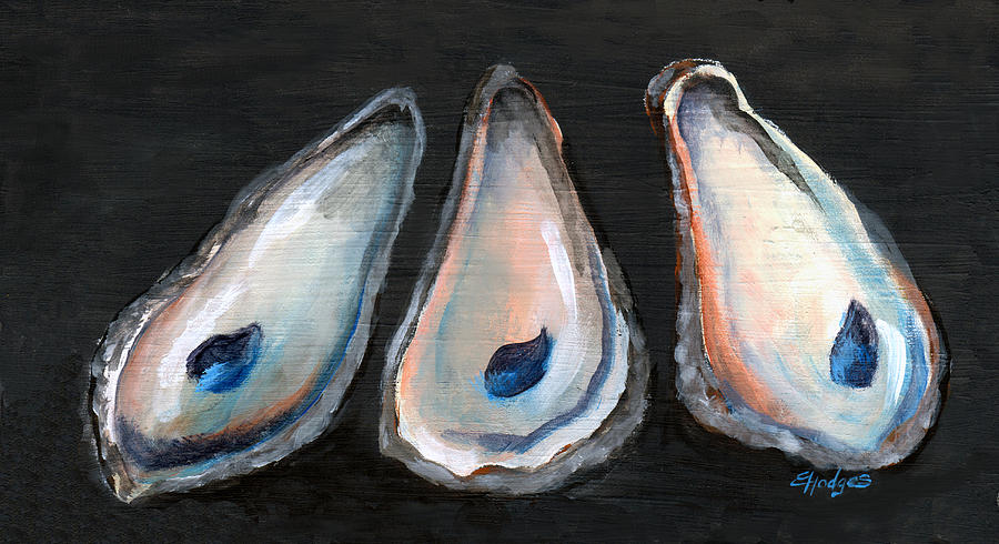 Three Oyster Shells Painting