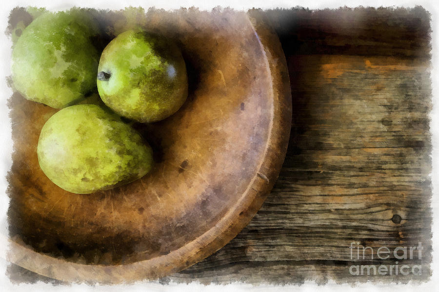 Pear Photograph - Three Pear Still Life by Edward Fielding