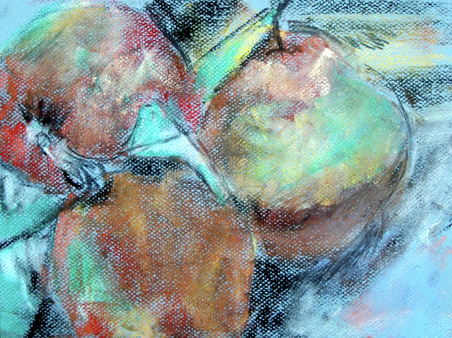 Three Pears Pastel by Donna Crosby