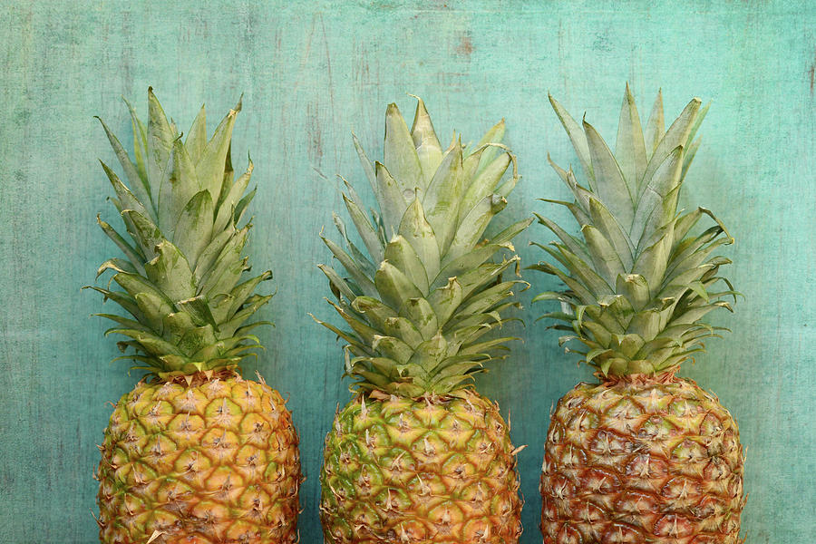 Still Life Photograph - Three Pineapples by Olivia StClaire