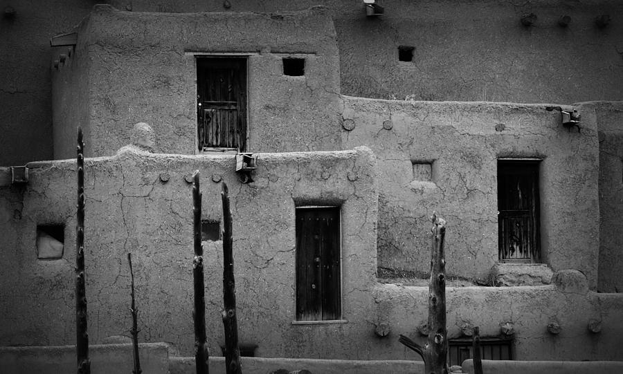 Tri-Plex Pueblo Taos Photograph by Nadalyn Larsen