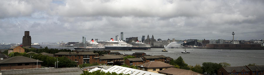 Three Queens on the Mersey Photograph by Spikey Mouse Photography