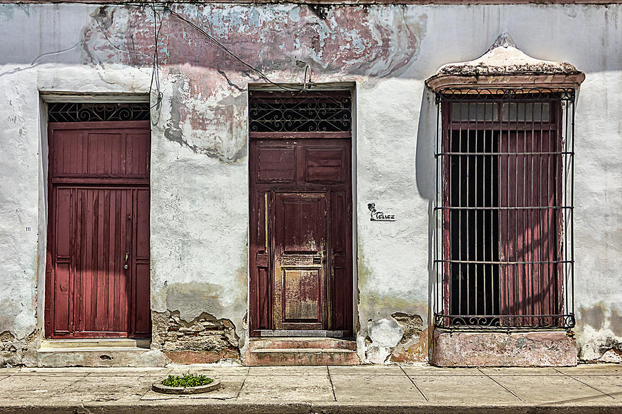 Three Red Doorways Photograph by Dawn Currie