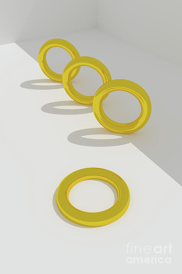 Three rings standing Digital Art by Clayton Bastiani