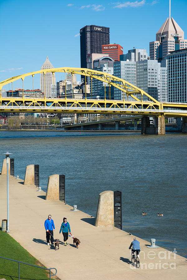 Three Rivers Heritage Trail along the Allegheny River Pittsburgh Pennsylvania Photograph by Amy Cicconi