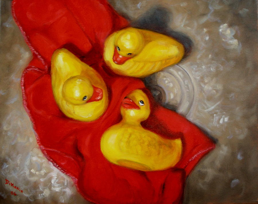 Three Rubber Ducks 2 Painting by Donelli  DiMaria