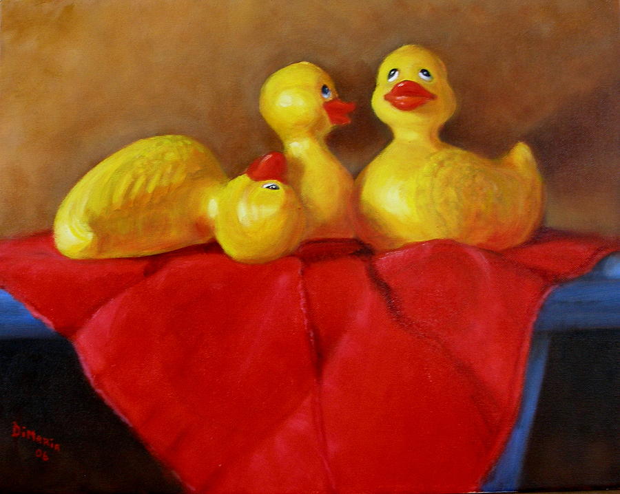 Three Rubber Ducks 3 Painting by Donelli  DiMaria