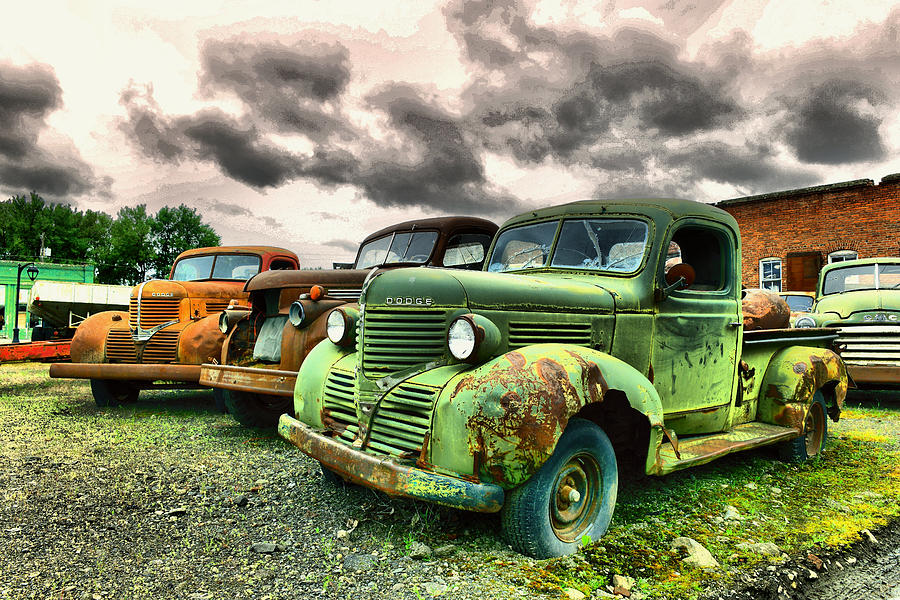 Three rusting beauties Photograph by Jeff Swan