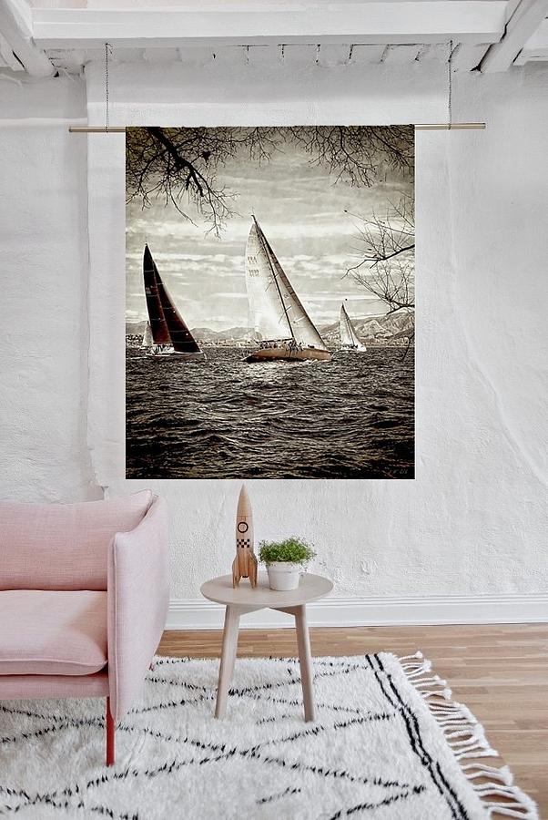 Three Sailboats, Nautical Theme,Home Decor Ideas  Photograph by Jean Francois Gil