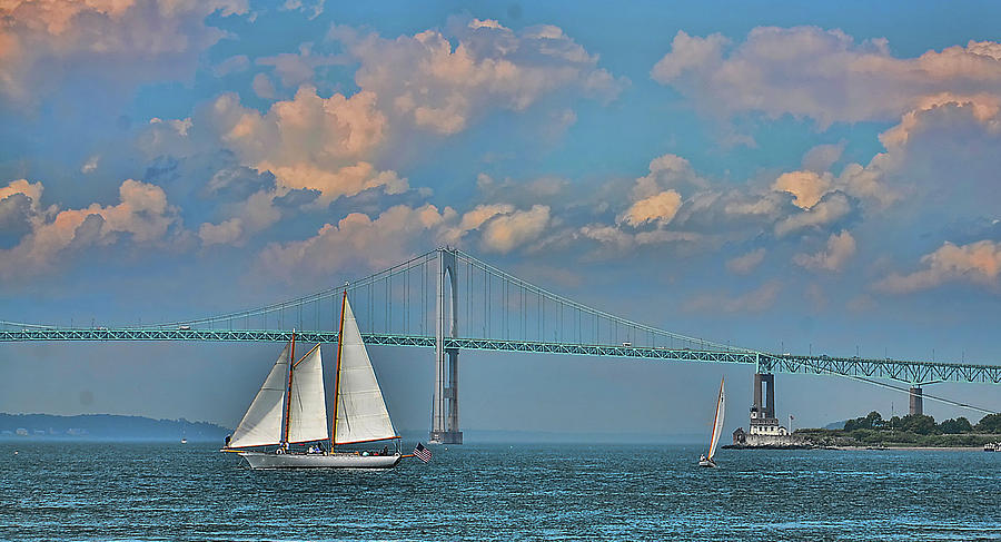 sailboat with three sails