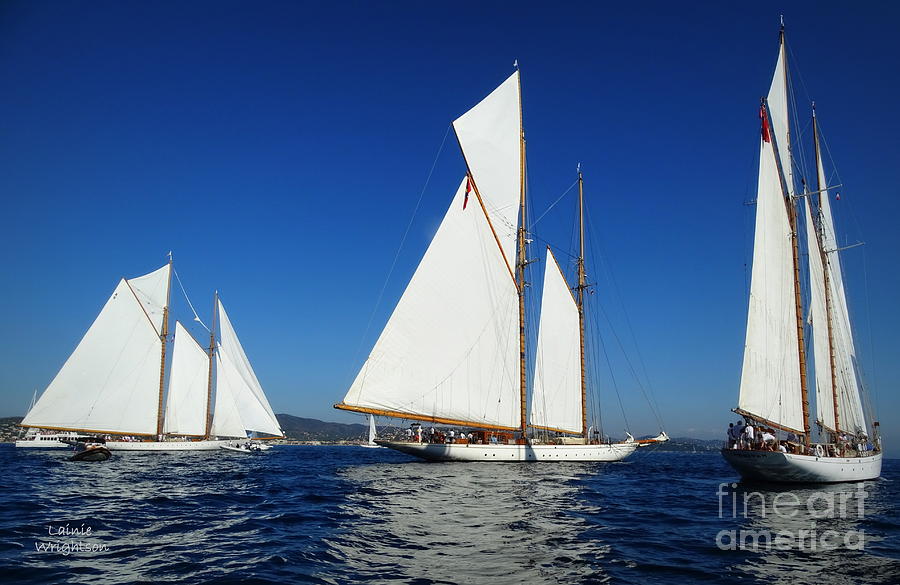 Three Schooners Photograph by Lainie Wrightson
