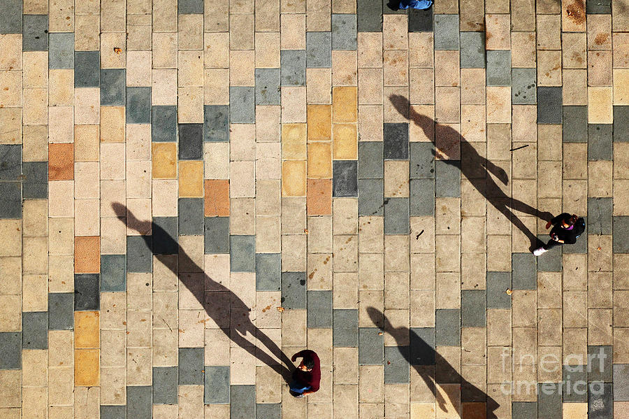 Three Shadows Bilbao Photograph by James Brunker