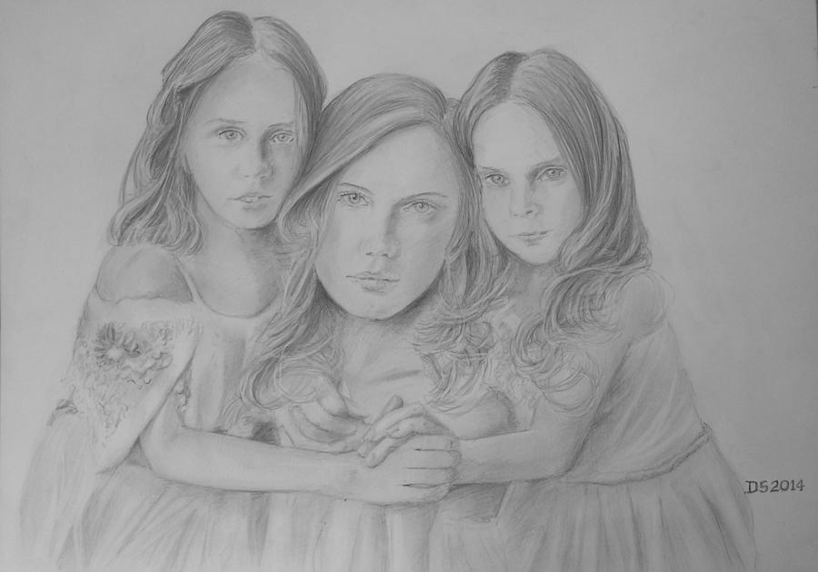 three sisters drawing by mike theuer  ArtWantedcom