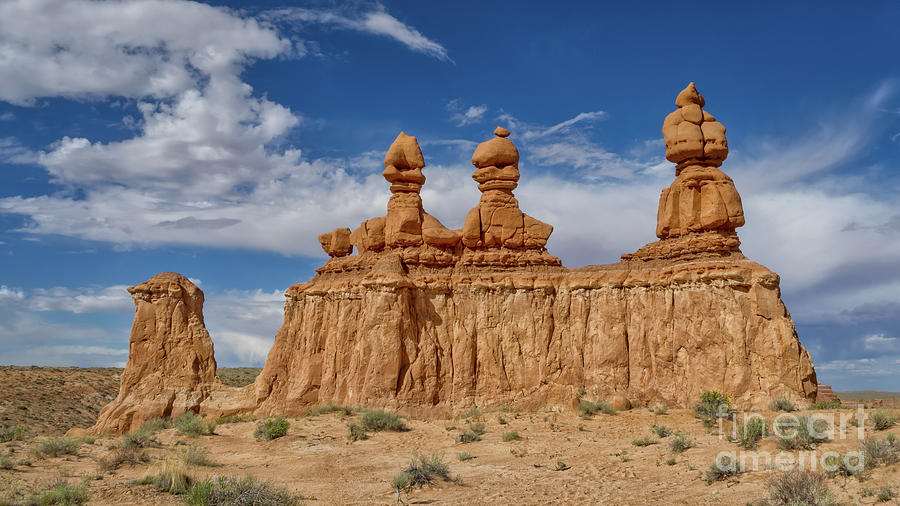 Three Sisters Goblin Valley Photograph by Jerry Fornarotto