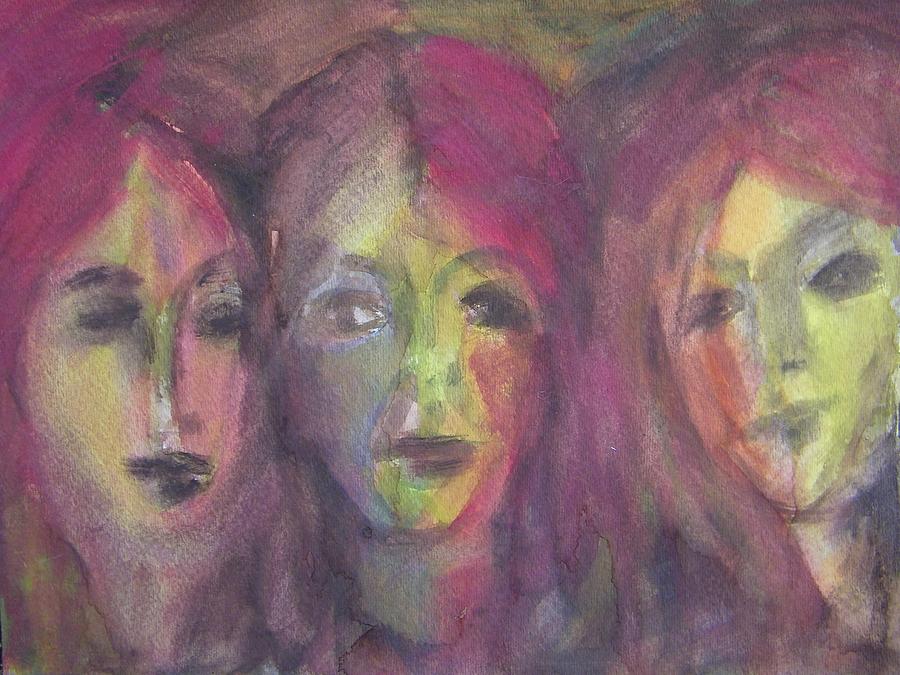 Three Sisters Painting by Judith Redman