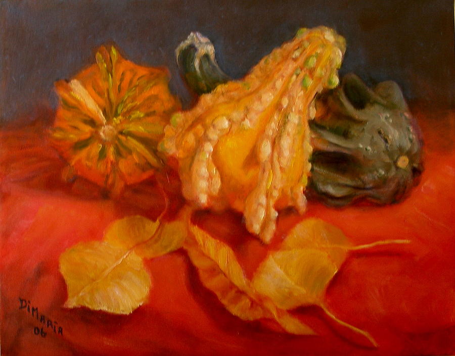 Three Squash Painting by Donelli  DiMaria
