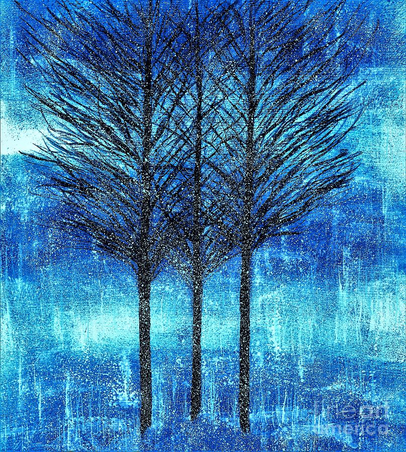 Three Trees  Painting by Allison Constantino
