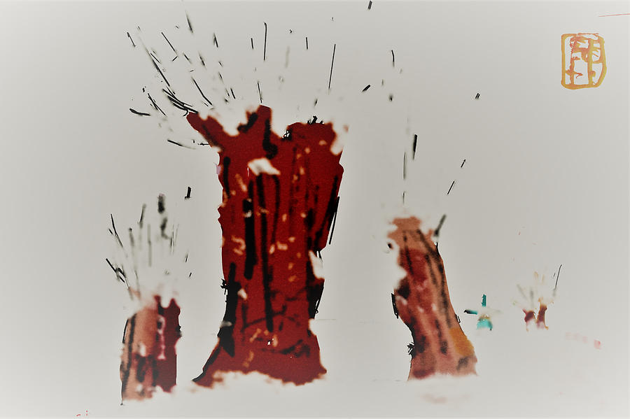 Three Trees Digital Art by Debbi Saccomanno Chan