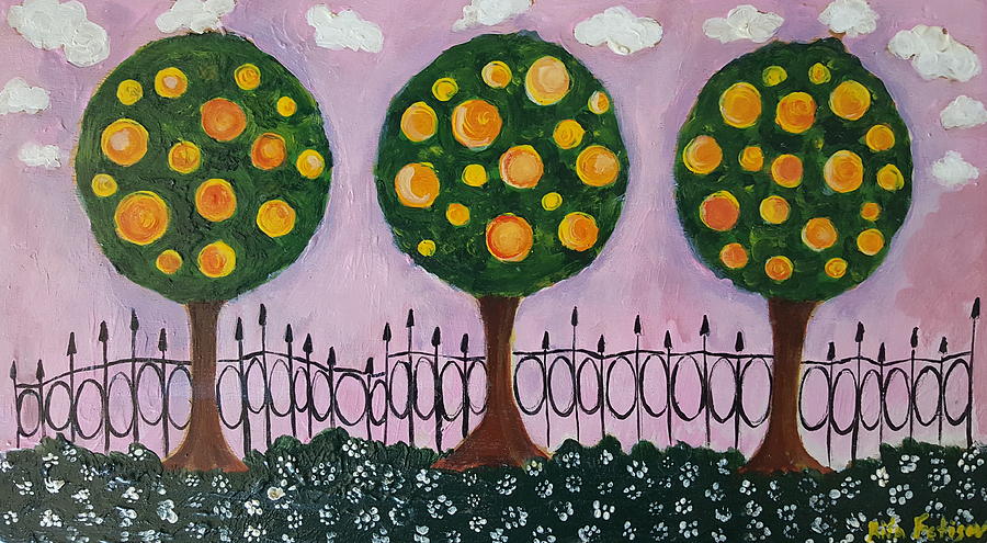 Three trees Painting by Rita Fetisov