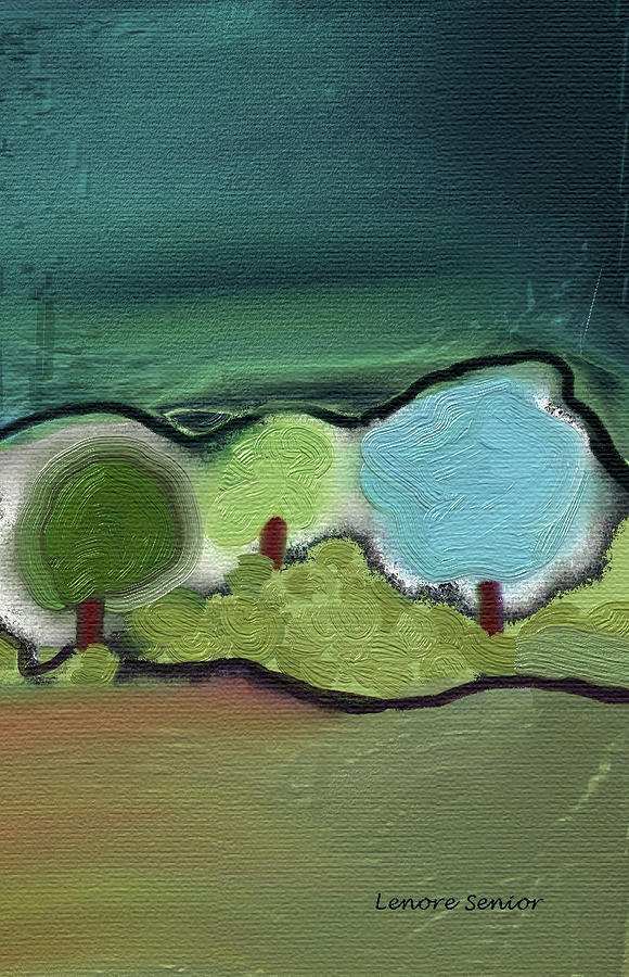 Three Trees - Triple Landscape Mixed Media by Lenore Senior