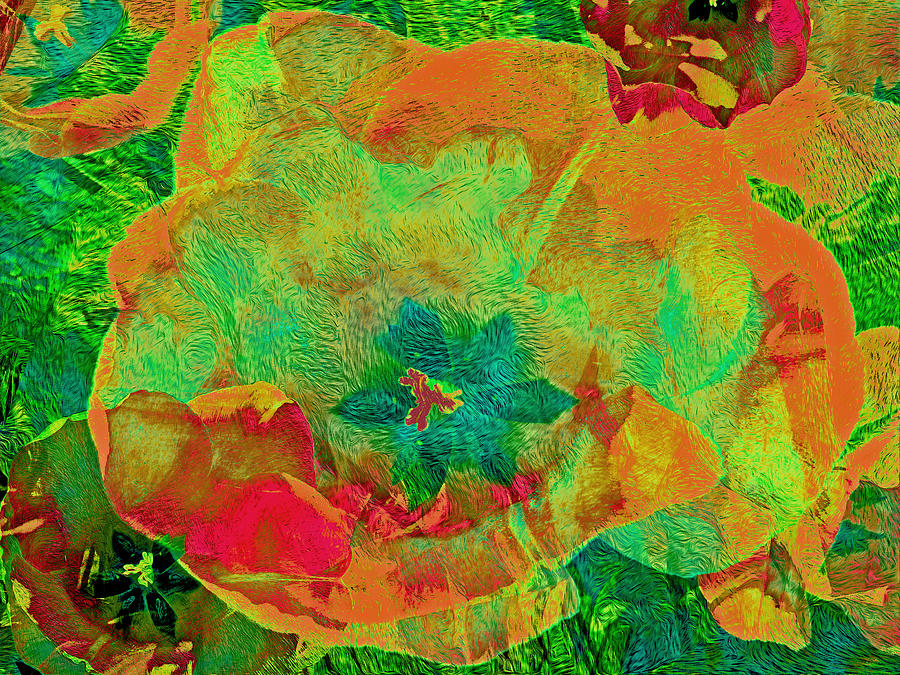 Three Tulips 28 Digital Art by Lynda Lehmann