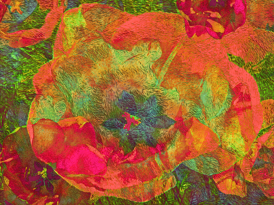 Three Tulips 29 Digital Art by Lynda Lehmann